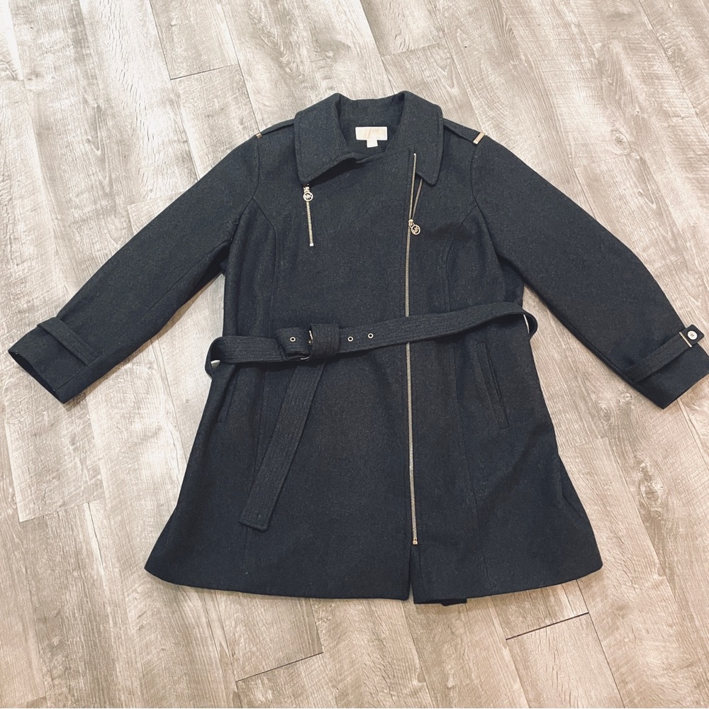 Michael Kors gray plus size wool pea coat 20w